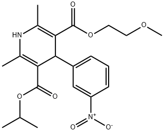 Isopropyl 2-methoxyethyl 1,4-dihydro-2,6-dimethyl-4-(m-nitrophenyl)-3,5-pyridinedicarboxylate(66085-59-4)
